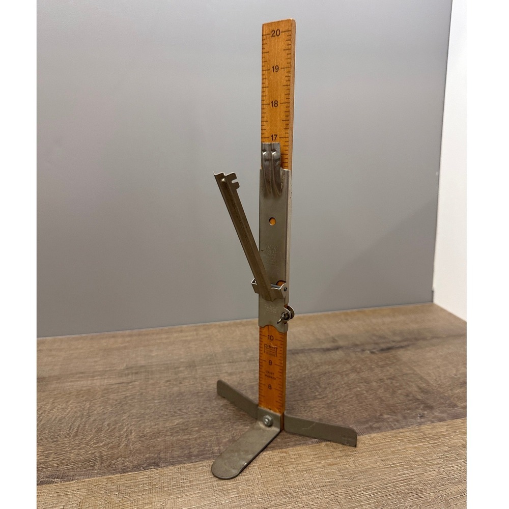 Vintage Pin-It Skirt Marker Wood and Metal Sewing Hem Ruler Tool 20 Inch